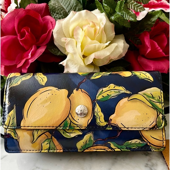 Patricia Nash Leather Positano Limon Crossbody. NWT - Picture 3 of 7